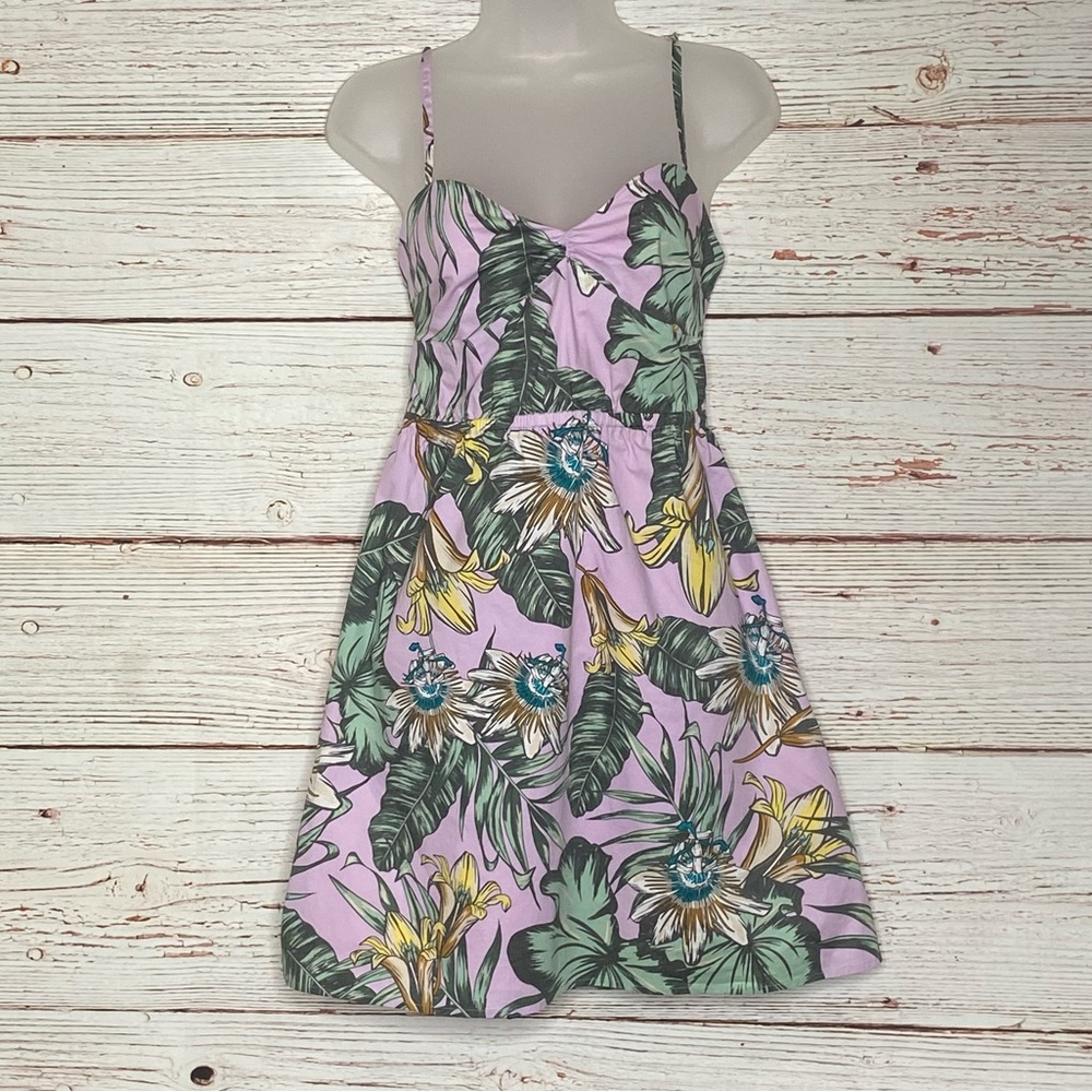 J Crew Factory Floral Print Poplin Cami Dress Sz XS - Picture 3 of 16